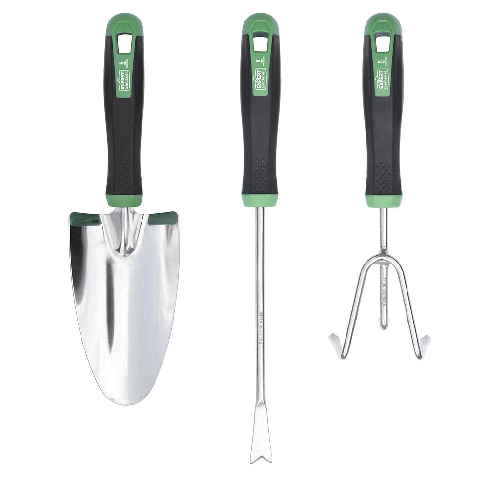Expert Gardener 3 Pc. Stainless Steel Hand Tool Set, 3 Pc. Hand Tool Set