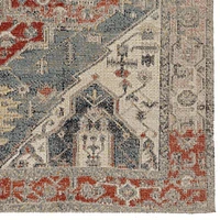 Tapis Grand Zéro Anlow ivoire & bleu de 8 pi x 10 pi