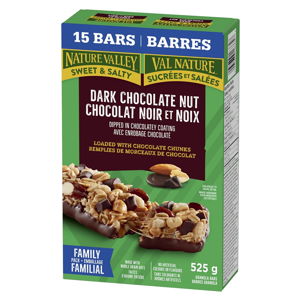 Nature Valley Granola Bars, Sweet and Salty Nut, Dark Chocolate, 15 ct, 525 g