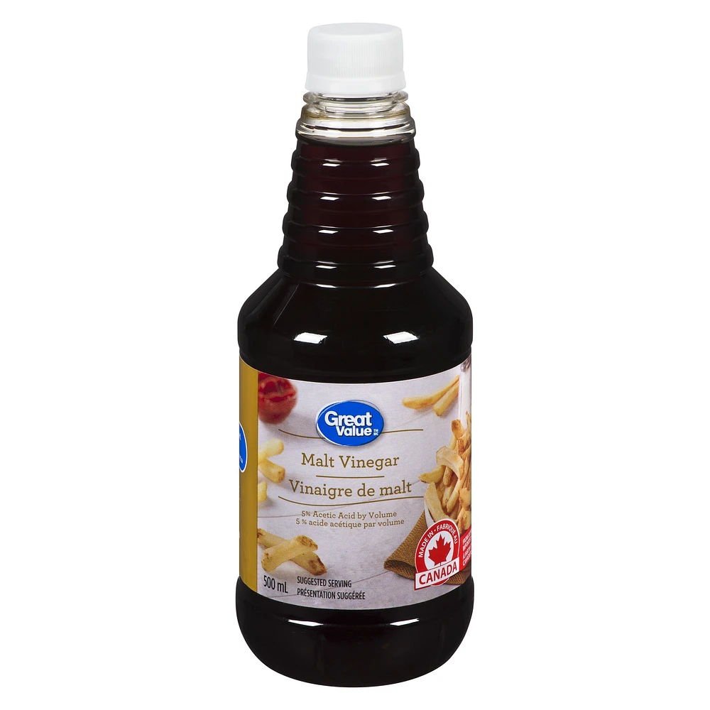 Great Value Pure Malt Vinegar, 500 mL