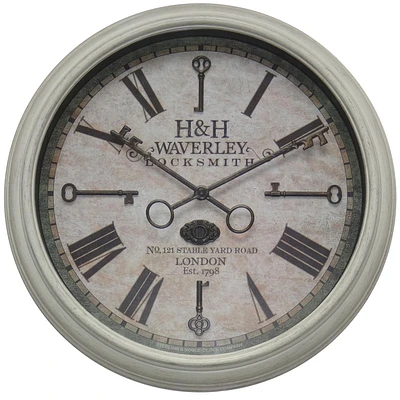 Hometrends Horloge murale blanche à clés