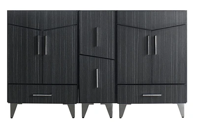 Imaginations Américaines  60 pouces W Vanity Base Set  Gris