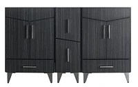 Imaginations Américaines  60 pouces W Vanity Base Set  Gris