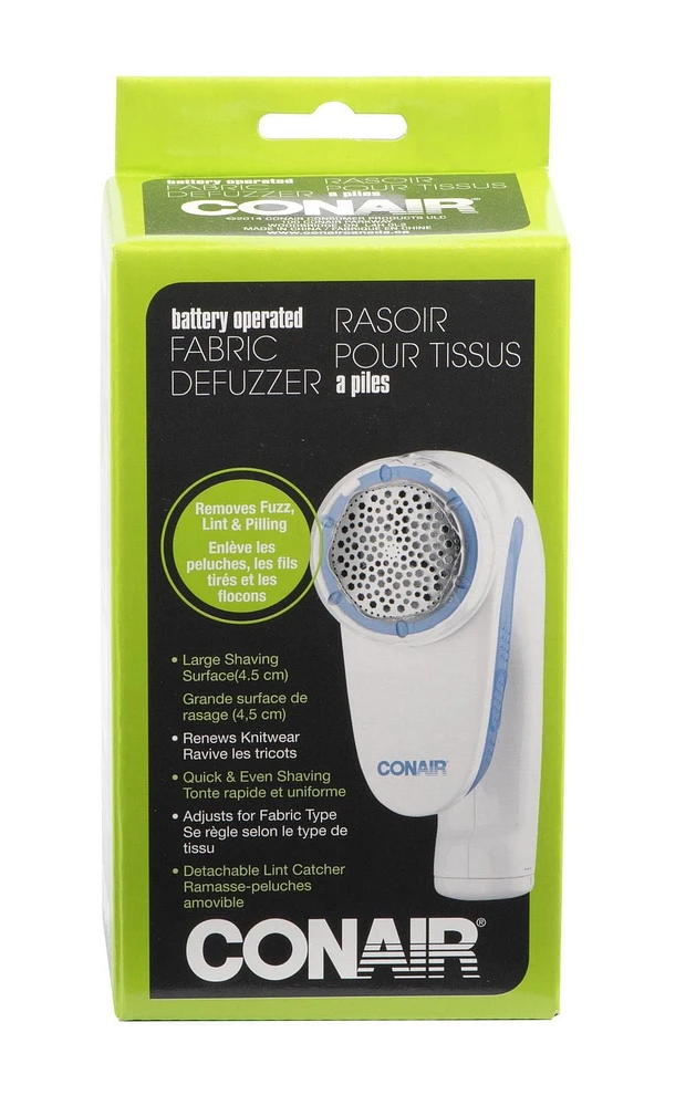 Rasoir pour tissus a piles Ramasse-charpie Conair à piles