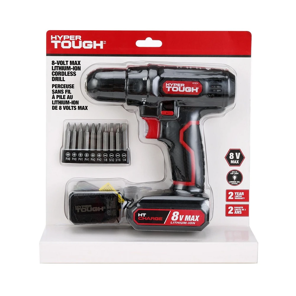 PERCEUSE SANS FIL À PILE AU LITHIUM-ION DE 8 VOLTS MAX Tension nominale: 8V MAX