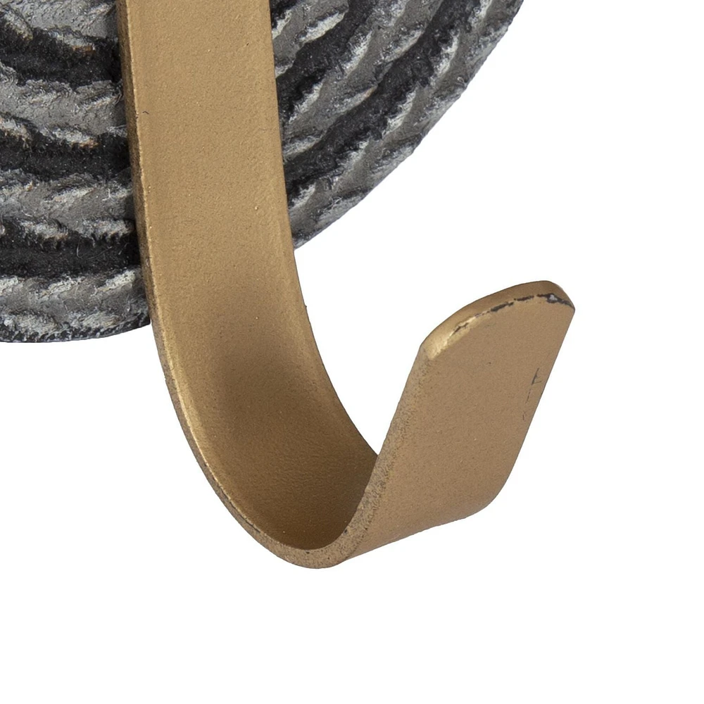 hometrends Spinoza Plaque with Hooks Set, Black/Gold
