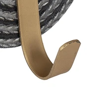 hometrends Spinoza Plaque with Hooks Set, Black/Gold