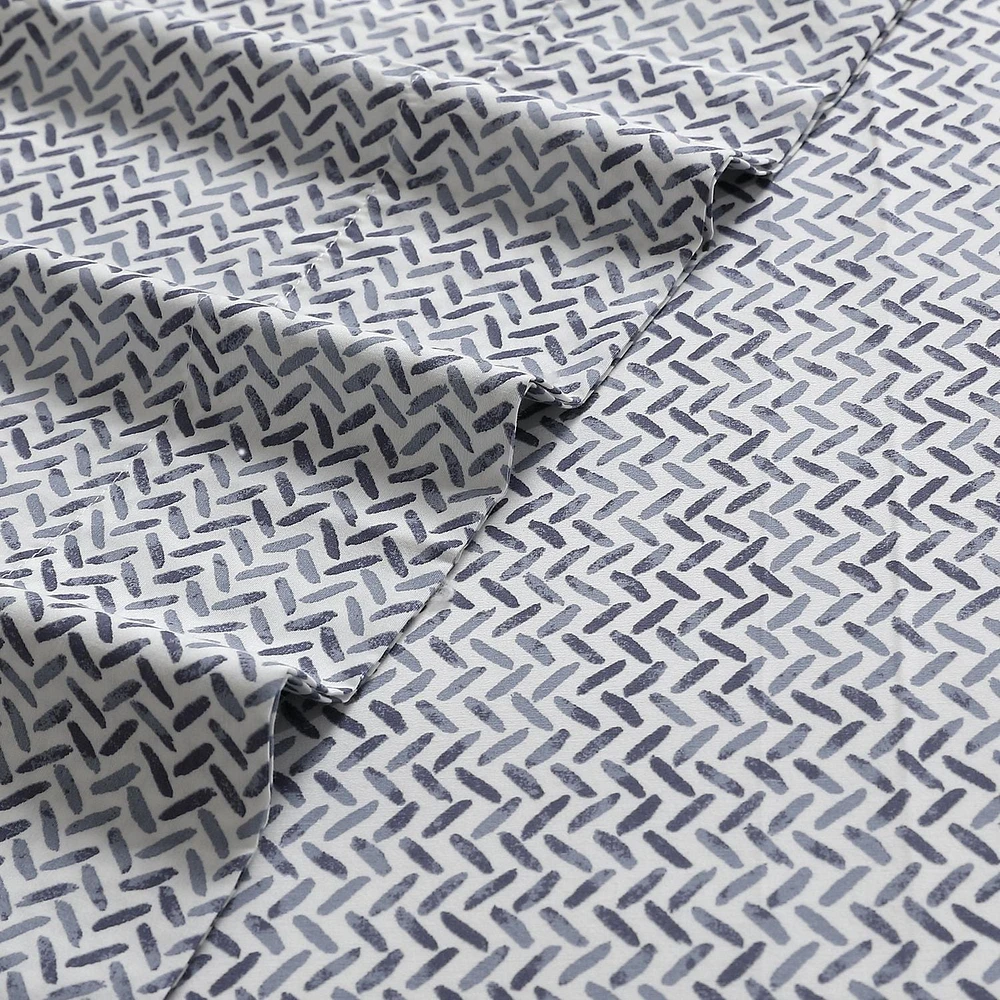 Mainstays 250 Thread Count Wrinkle Resistant Sheet Set – Printed, Twin, Double, Queen, King