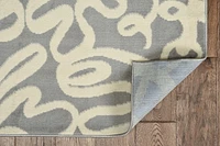 Tapis Capri Sasha gris clair & os de 6 pi 5 po x 9 pi 3 po