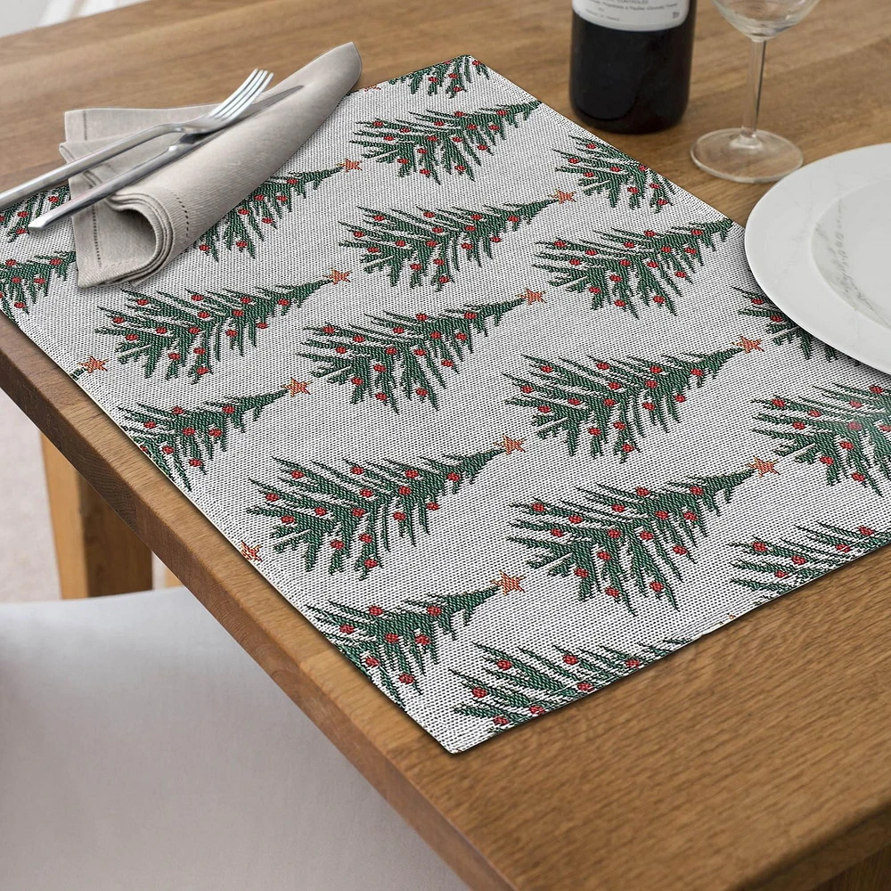 Set De Table Tapisserie Arbre 13 X 18 - Ensemble De 12