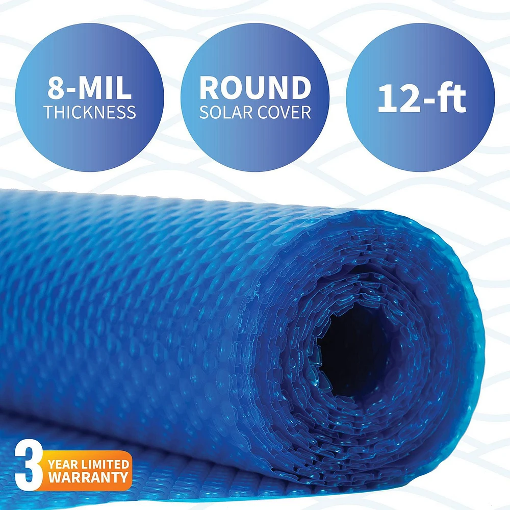 Blue Wave Round 8-mil Solar Blanket for Above Ground Pools
