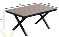 Table à manger rectangulaire Napa 40"x60"