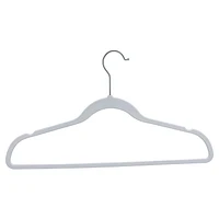 Lot de 10 cintres Slimeline, cintres en plastique non velours pour vêtements, couleur blanche Cintre en plastique sans velours