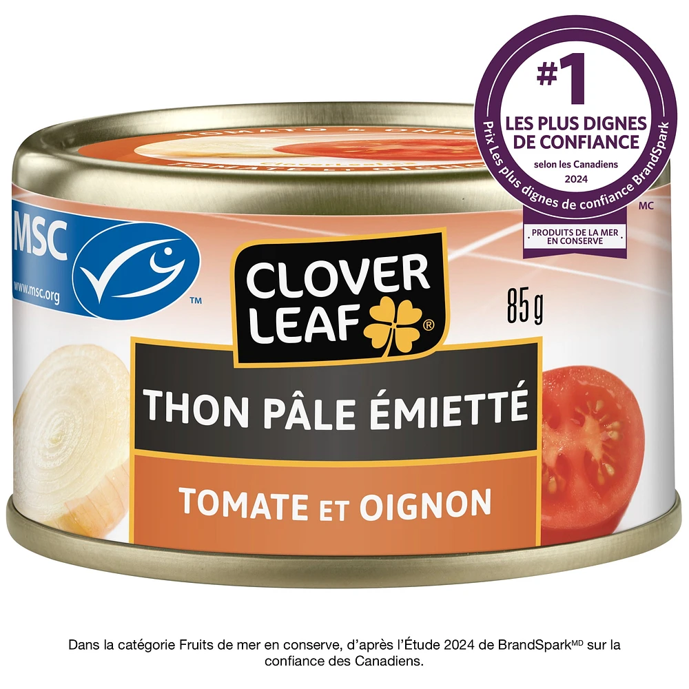 Clover LEAF® Tomato & Onion Flaked Light Tuna, 85 g