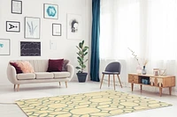 Aspire Wool Window Ivory & Turquoise 8' x 11' Area Rug