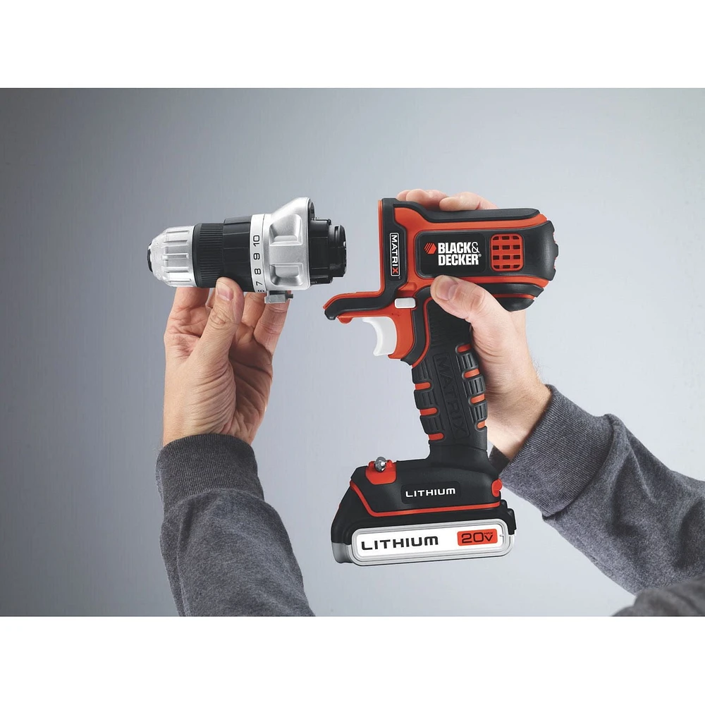 Perceuse/visseuse de 20 V avec bloc-piles au lithium Matrix (BDCDMT120)