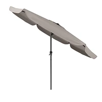 Parasol de jardin rond inclinable CorLiving de 3 m avec rabats latéraux et cadre en acier
