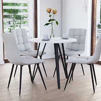 Table de salle à manger ronde Lennox de 31,5 po de CorLiving avec pieds en fer