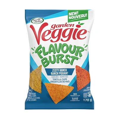 Sensible Portions Garden Veggie Flavour Bursts Zesty Ranch Flavoured Tortilla Chips, 170g