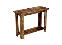 Safdie & Co. Console Table 39L Brown Reclaimed Wood 1 Shelf