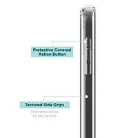 onn. iPhone 15 Pro Rugged Phone Case with Holster and 360˚ Rotating Clip, Antimicrobial, 21 ft. Drop Protection