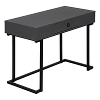 Monarch Specialties Computer Desk, Home Office, Laptop, Storage Drawers, 42"l, Work, Metal, Laminate, Grey, Black, Contemporary, Modern