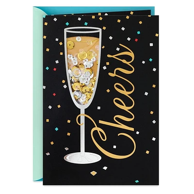 Carte de félicitations, Hallmark (Flûte à champagne, « Cheers »)