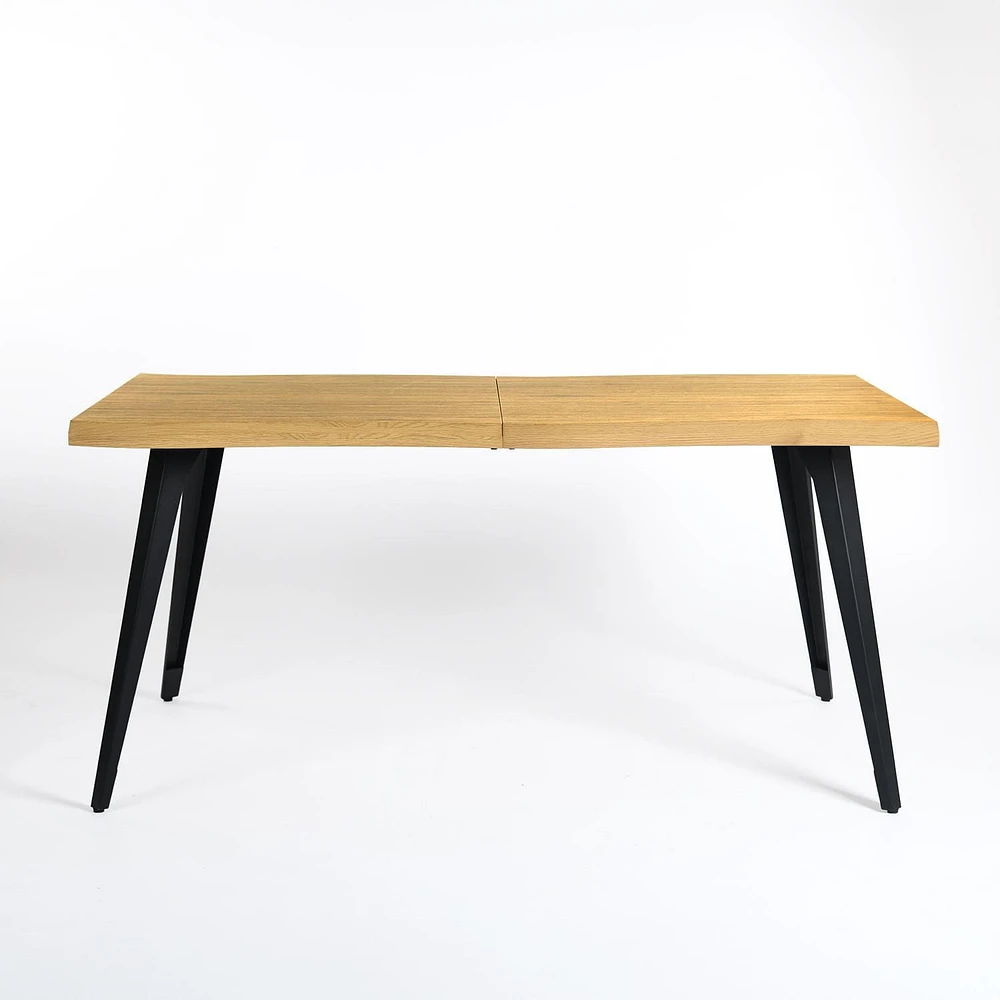 Ensemble de salle à manger 5 pièces Homy Casa avec table de 63 pouces et 4 chaises pivotantes pour salle à manger, bistrot, cuisine