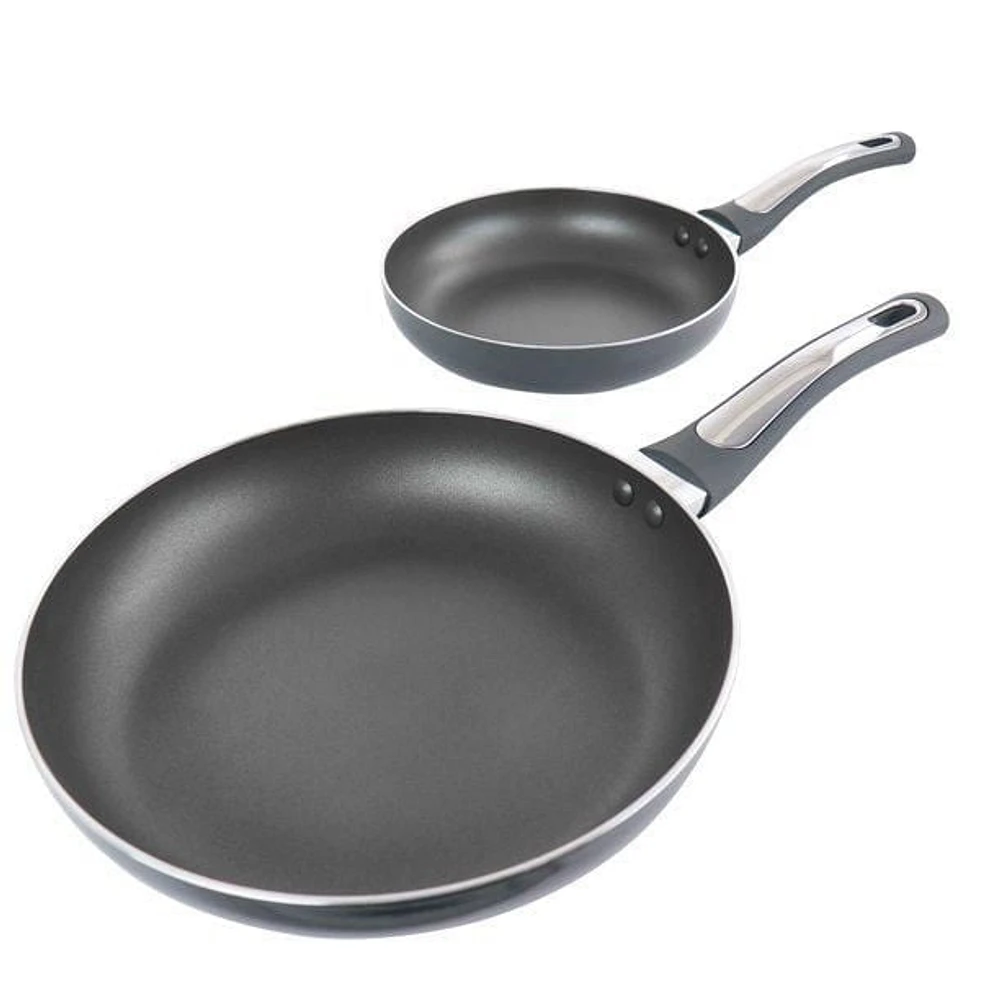 Oster Legacy 2 Piece 10" & 8" Frying Pan, Grey