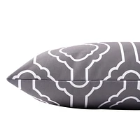 Grey Solid & Geo Outdoor Lumbar Set (2 Pack)