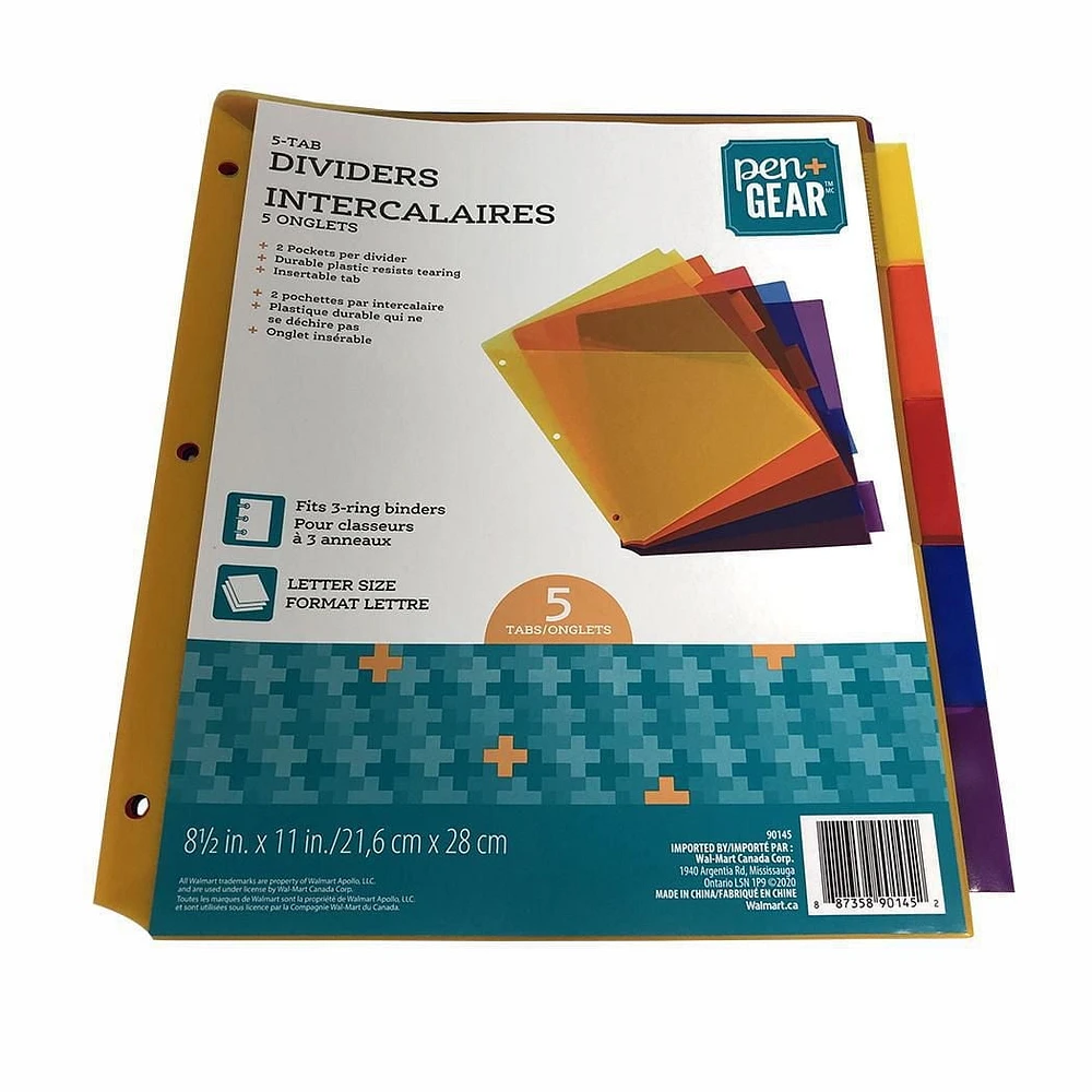 PEN+GEAR DOUBLE POCKET TAB DIVIDER