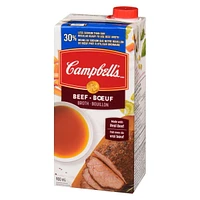 Bouillon de bœuf Campbell'sMD prêt à utiliser, 30 % moins de sodium, longue conservation 900 ml