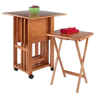 Winsome Ensemble de tables à collation Winsome Sophia 5 pièces, Teck