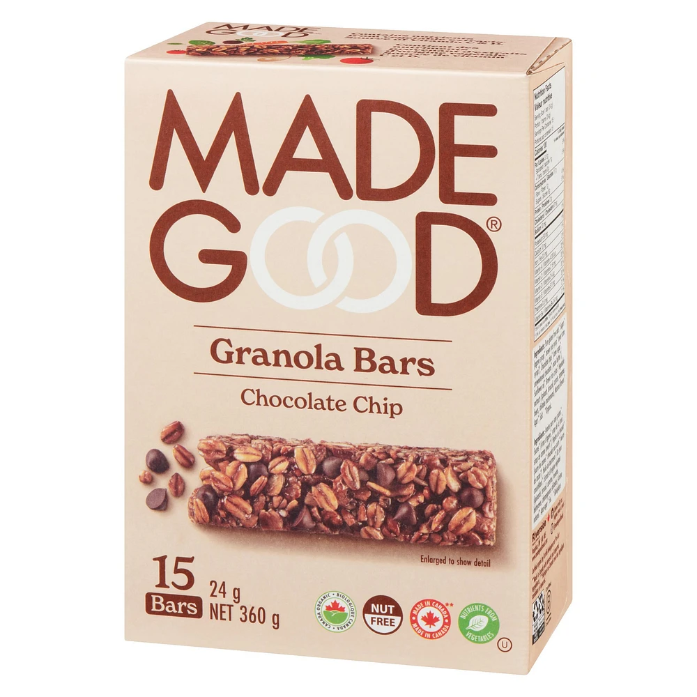 Made Good Chocolate Chip Granola Bars, MG Chocolate Chip Granola Bars VP