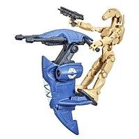 Star Wars Mission Fleet, droïde de combat Destruction, classe équipement, figurine articulée de 6 cm avec véhicule, pour enfants, dès 4 ans