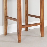 Lot de 2 tabourets en cuir tressé de la collection Balka South Shore