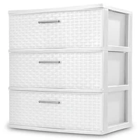 Sterilite 3 Drawer Wide Weave Tower, 1 each