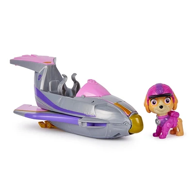 PAW Patrol Jungle Pups, Skye's Falcon Vehicle, Avion à réaction avec figurine à collectionner, jouets pour les garçons et les filles à partir de 3 ans