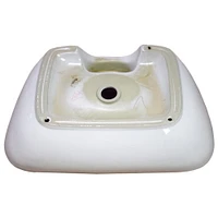 American Imaginations 24-in. W Above Counter White Bathroom Vessel Sink For 1 Hole Center Drilling AI-28669