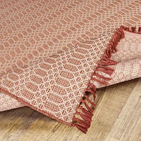Better Homes & Gardens Woven Geo 5’x7’ Outdoor Rug - Polypropylene/Polyester - Terra Cotta, 5' x 7', fade resistant