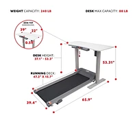 Tapis roulant Sunny Health & Fitness avec bureau automatisé détachable - SF-TD7884 - noir/blanc
