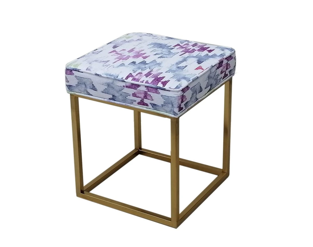 Pouf avec base en métal