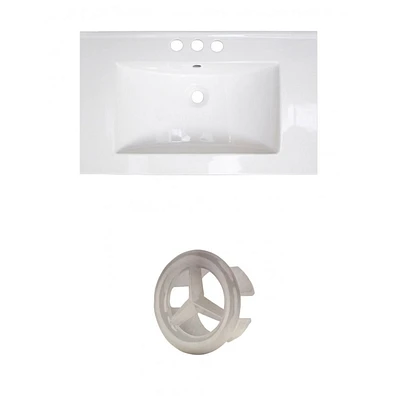 American Imaginations -in. W 3H8-in. Ceramic Top Set In White Color