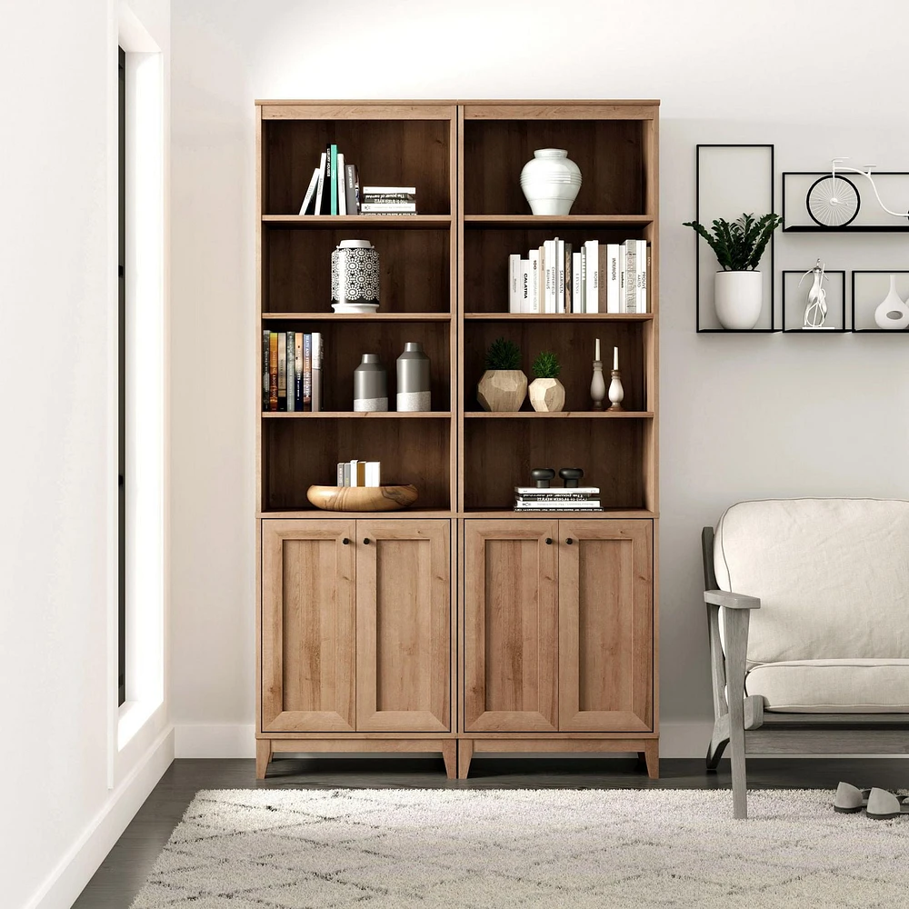 Prepac Yaletown White 23.75" W x 79.50" H x 12.25" Bookcase