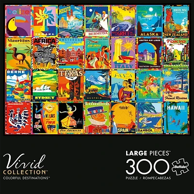 Buffalo Games - Le puzzle Vivid Collection - Colorful Destinations - en 300 pièces