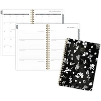 Cambridge 12M Smp Floral Noir et Blanc Agenda '25 Agenda