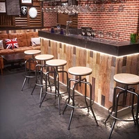 Homy Casa Lot de 2 tabourets de bar pivotants - Tabourets de bar de comptoir à hauteur réglable de 27 à 30 pouces avec siège en bois et repose-pieds en métal