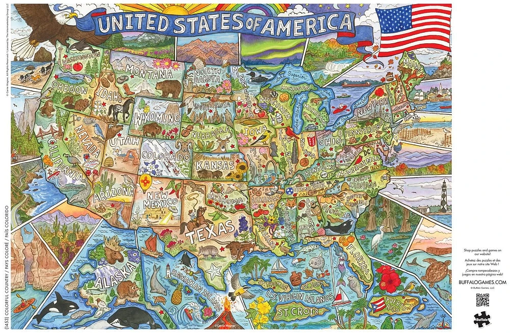 Buffalo Games - Le puzzle Signature Collection - Colorful Country - en 1000 pièces