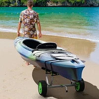 Soozier Chariot de kayak largeur réglable grandes roues, cadre en aluminium