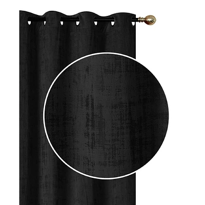 Embossed Rubber Panel & Grommets Black - Set of 2